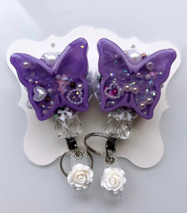 Small butterfly badge reel