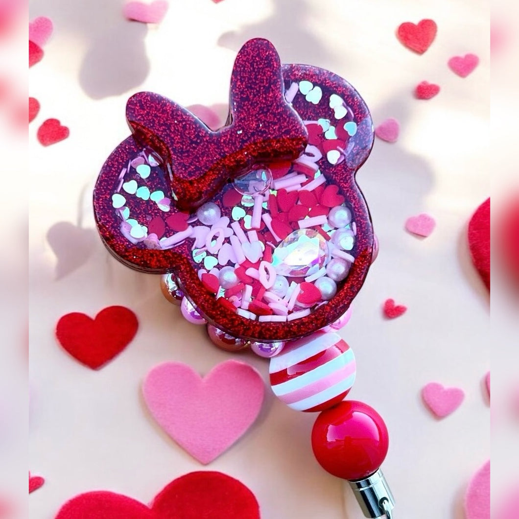 Valentine badge reel