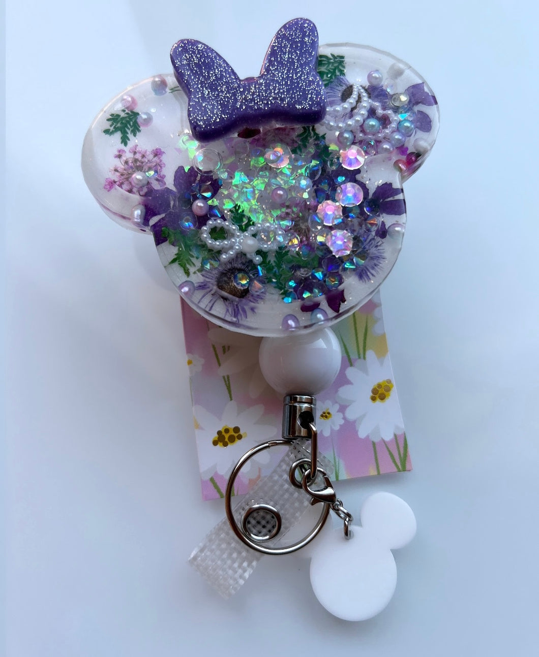 Floral badge reel