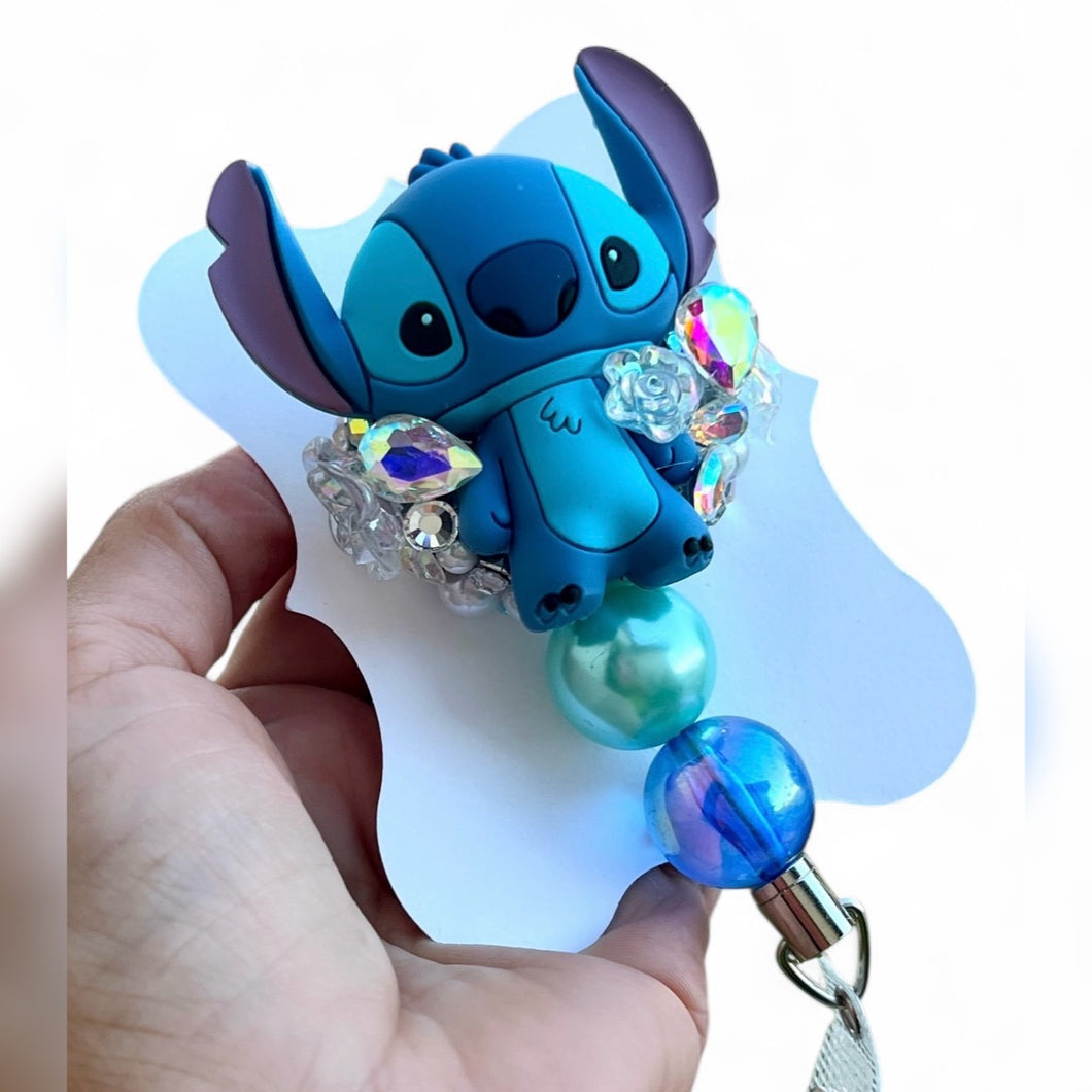 Stitch bling badge reel