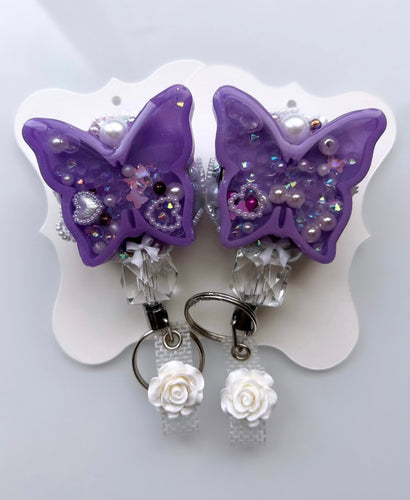 Small butterfly badge reel