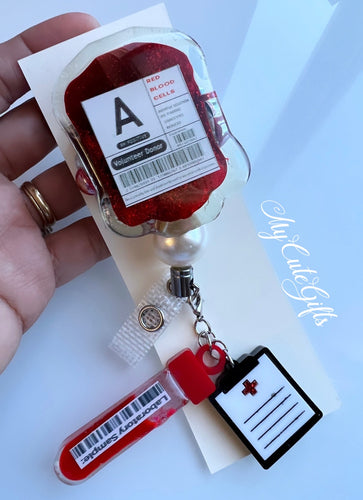 Blood bag badge