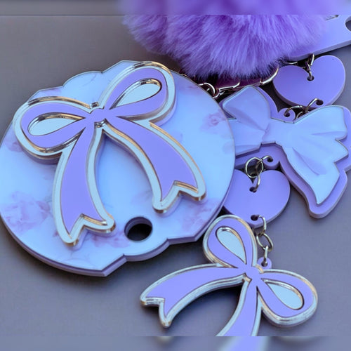 Purple set bow