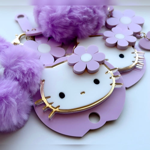 Purple kitty topper