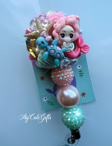 Mermaid badge reel