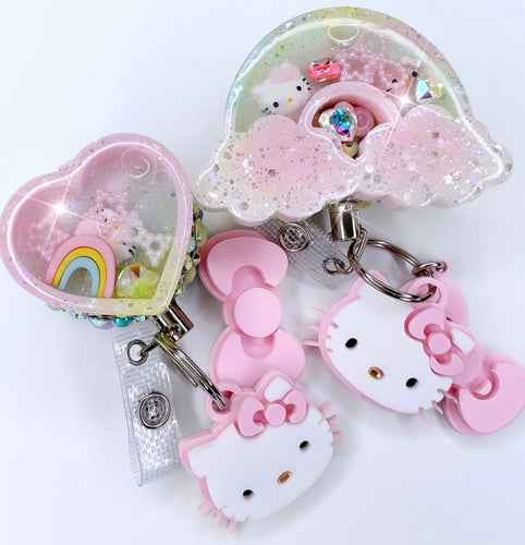 hello kitty heart badge reel