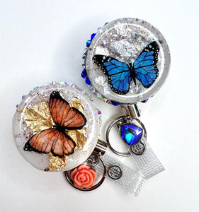 butterfly badge reel (choose color)