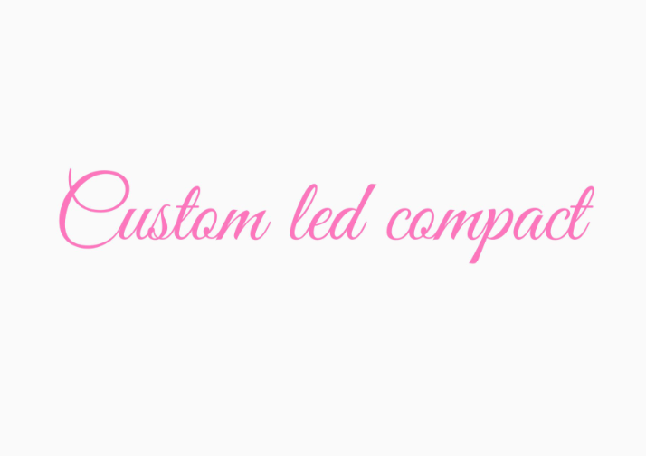 custom Led compact makeup these pink