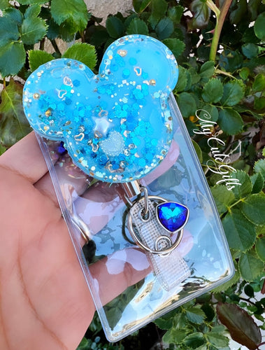 Mickey shaker badge reel