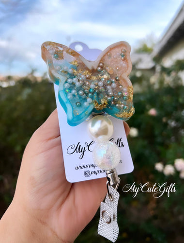 Butterfly badge reel