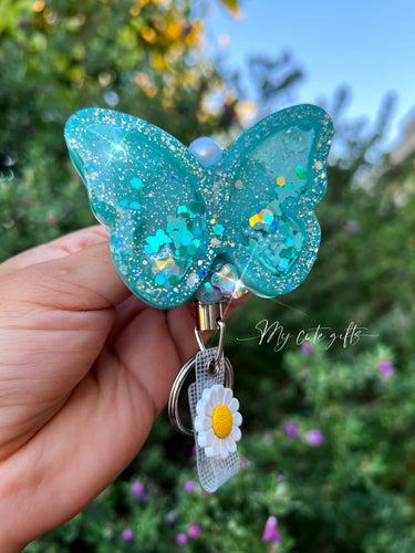 Butterfly badge reel
