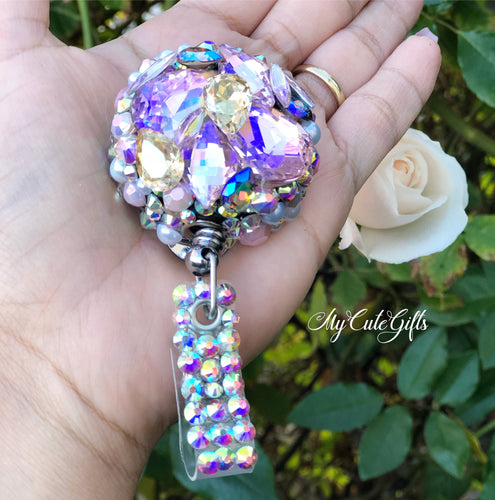 Crystal badge reel