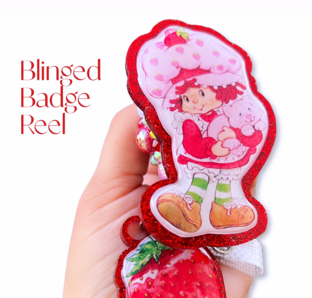 Strawberry shortcake badge reel