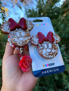 Badge reel and phone grip