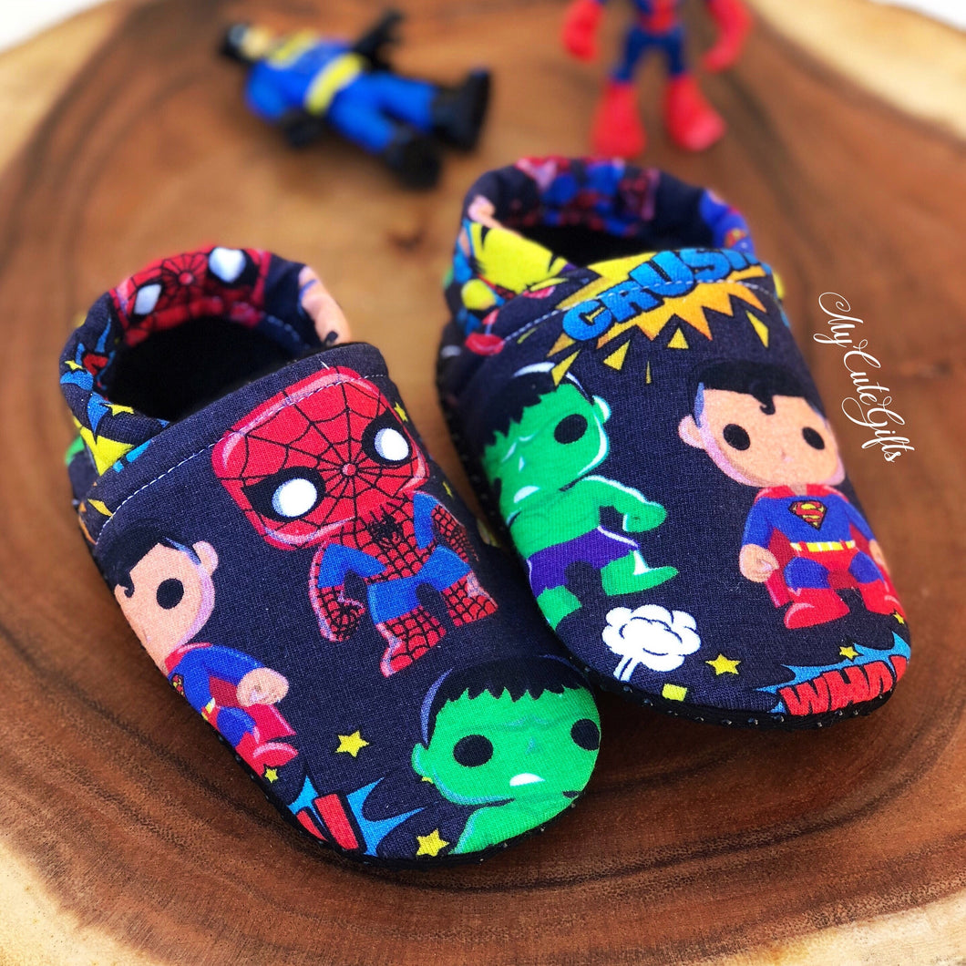 Toddler superhero slippers