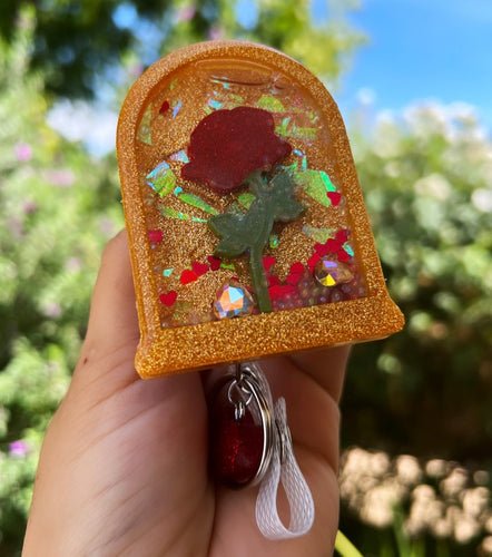 Enchanted rose badge reel