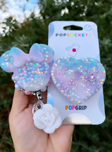 Badge reel and phone grip