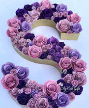 Load image into Gallery viewer, Custom paper flower letter S