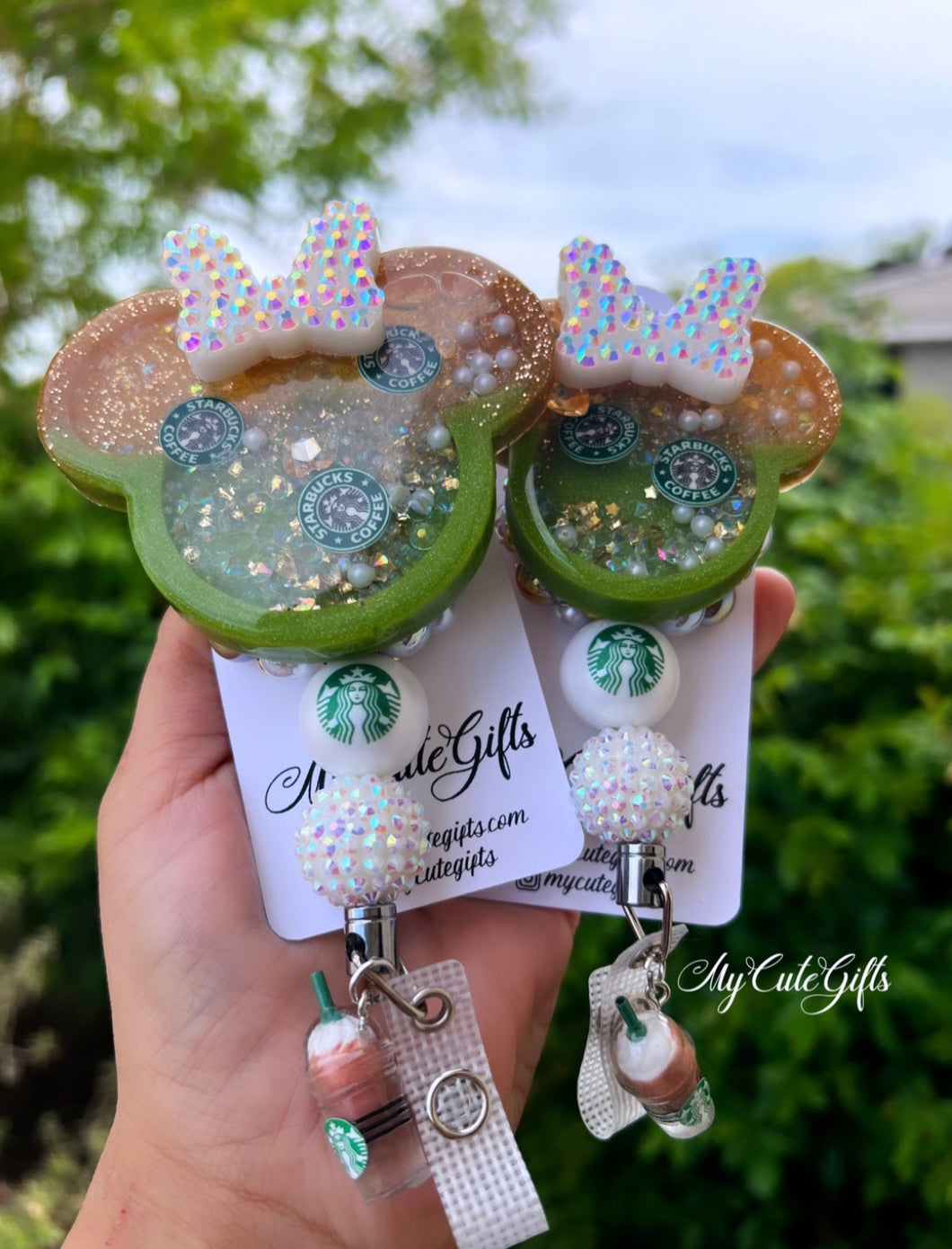 Coffee badge reel
