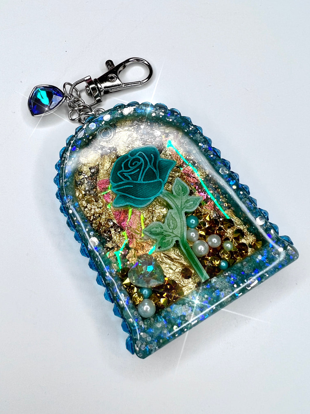Rose keychain shaker