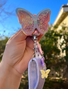 Shaker butterfly badge reel