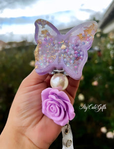Butterfly shaker badge